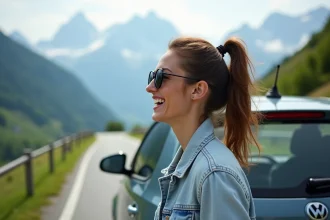 Paysages variés d'Europe lors d'un road trip aventureux